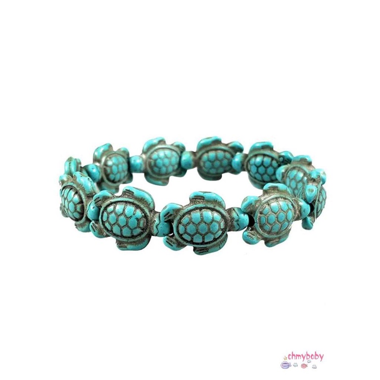 Vòng tay Handmade Turquoise chính hãng Hawaiian Sea Turtle Bracelet Đồ trang sức trên bãi biển [8/5]