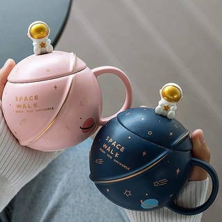 Cốc/ly sứ có nắp đậy tiểu hành tinh- ceramic mug space walk