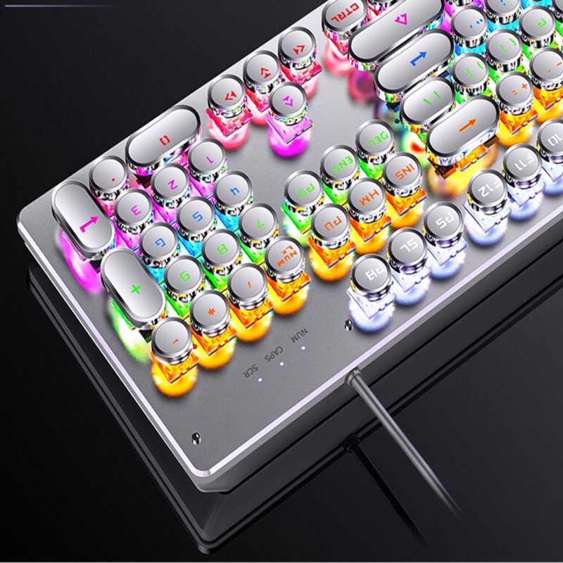 ♀COMBO Chuột Bàn Phím Cơ Máy Tính Gaming ZK4 Pro Và G15 Nút Tròn Full Led 10 Chế Độ Hiệu Ứng