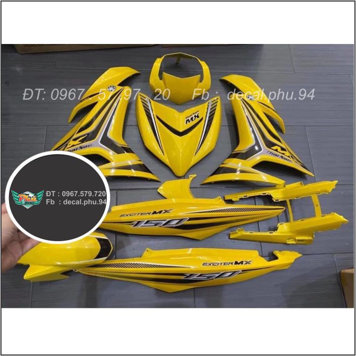 Tem Rời Exiter 150 vàng đen indo (C)