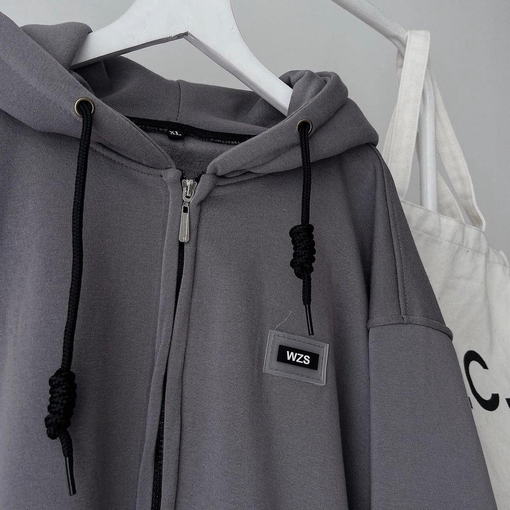 [sẵn]Áo khoác tay dài form rộng chữ WZS (ảnh thật tại shop) Tanazi Closet