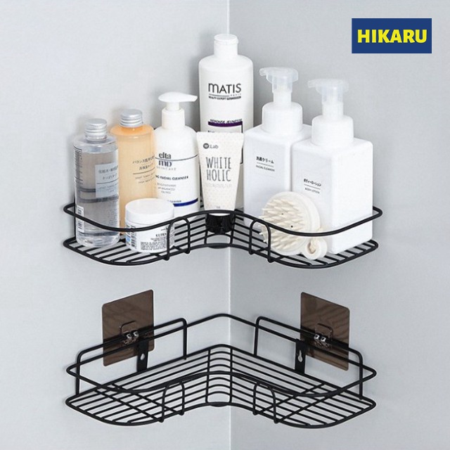 Kệ Dán Tường Nhà Tắm HIKARU Phủ Sơn Tĩnh Điện Dán Tường Siêu Dính_HK-PT-004