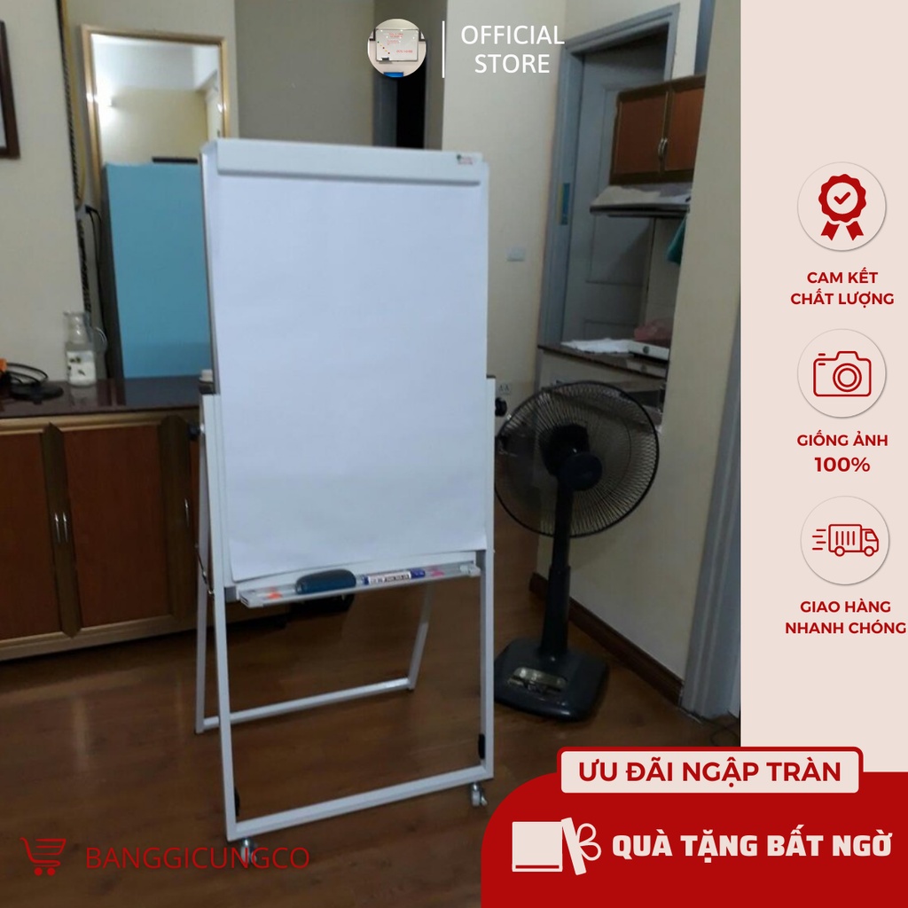 Bảng Flipchart Thuyết Trình - Hội Thảo - Giảng Dậy (Tặng 1 bút, 1 xóa bảng, 6 nam châm, 10 tờ giấy)