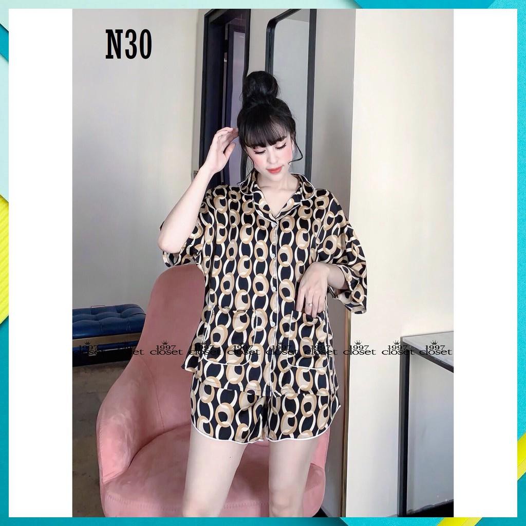 Set bộ Pijama cánh dơi chất liệu tơ nhung vừa sang lại xinh mát N30 - 1997Closet đồ bận đi ngủ