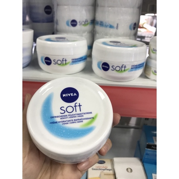 Kem dưỡng Nivea Soft, cấp ẩm làm sang mịn da,hàng nội địa Đức