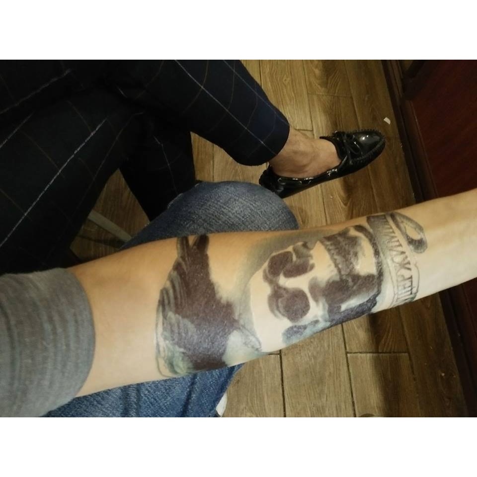 [ SIÊU GIẢM GIÁ TATTOO NAM ] Hình xăm dán tatoo chim đầu lâu - miếng dán hình xăm đẹp dành cho nam