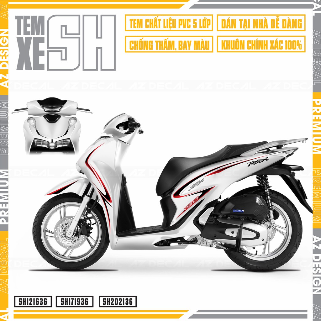 Tem Chỉ Cách Điệu | SH36 | Decal Rời PVC Chống Nước, Bền Màu, Tem Rời Xe Máy Dễ Dán Tại Nhà
