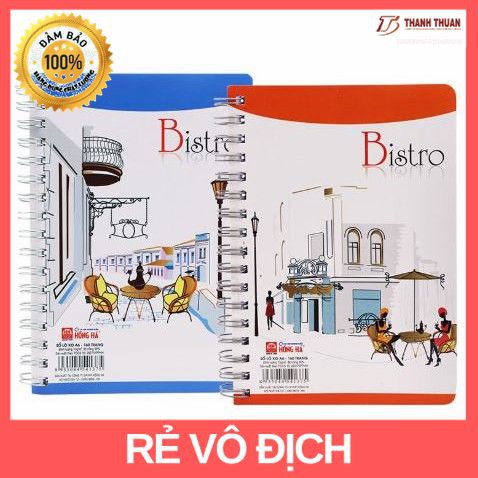 [Mã LIFEBOOK1 giảm 30K đơn 150K] Combo 2 cuốn sổ lò xo dọc A4 Bistro - 200 trang( 2839)