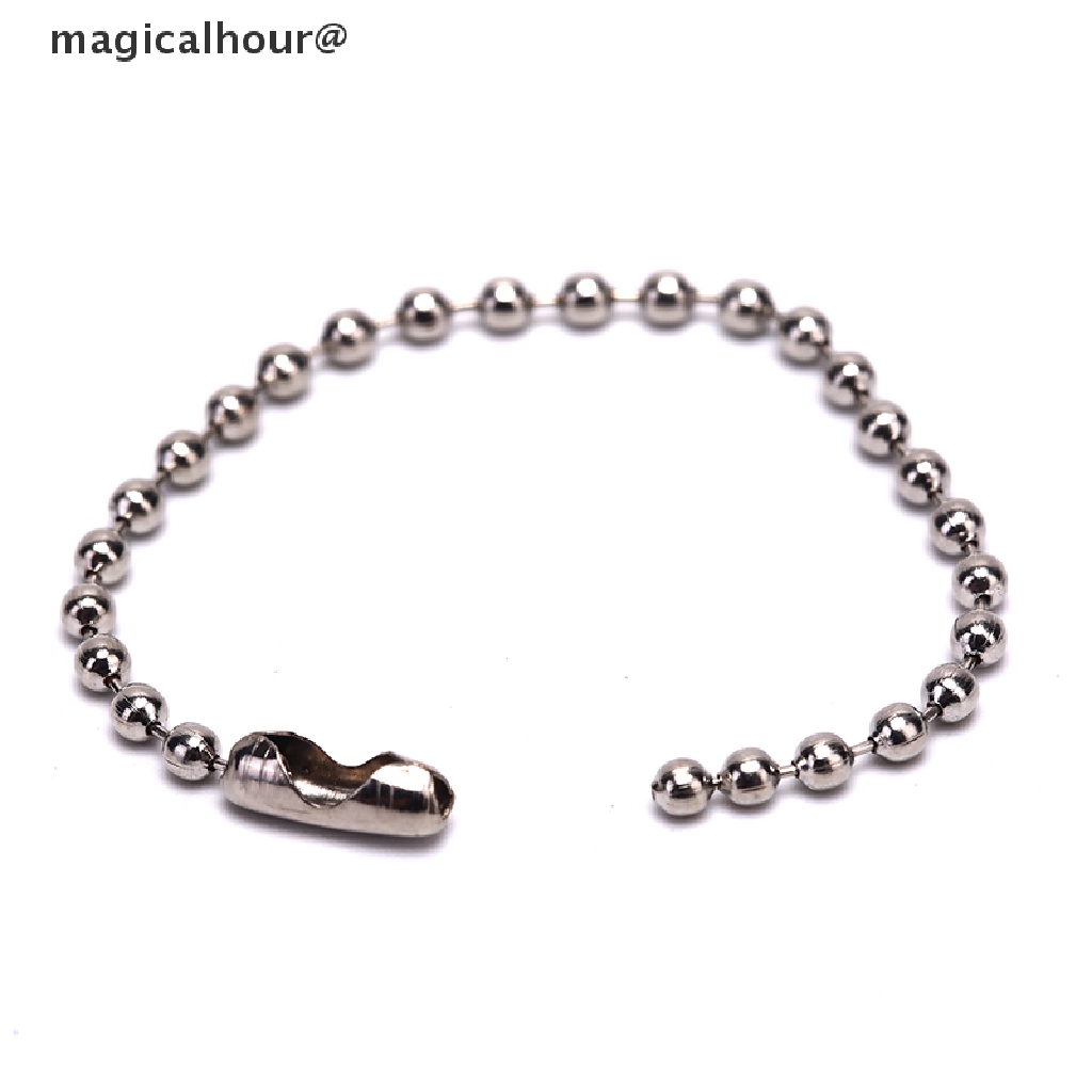 Set 10 chuỗi hạt tròn đường kính 0.09" dài 3.5" dùng làm móc khóa DIY