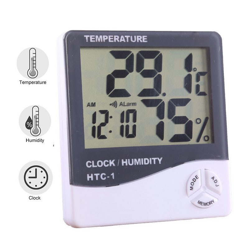 Đồng Hồ Đo Nhiệt Độ Và Độ Ẩm Màn Hình LCD HTC-1