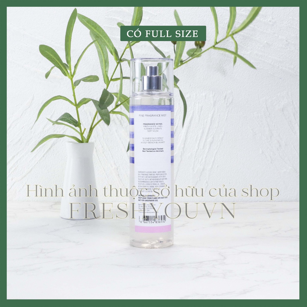 Beachfront Blanket - Full Xịt thơm toàn thân body mist Bath & Body Works - fresh you