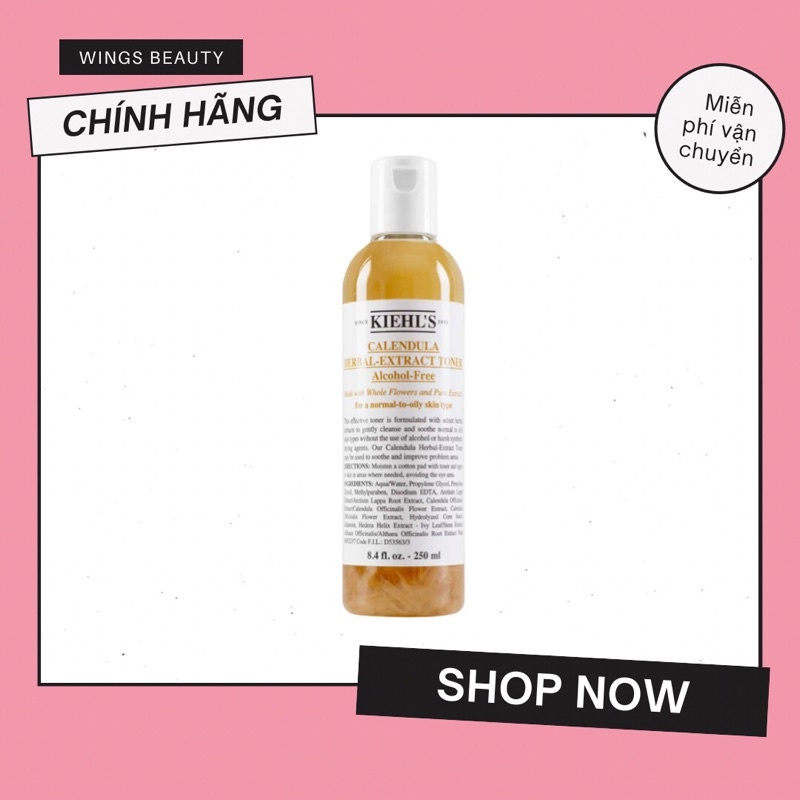 Nước thanh tẩy hoa cúc KIEHL'S Calendula Herbal - Extract Toner Alcohol