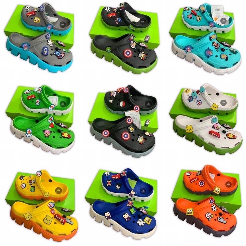 Dép cross , dép sục nữ nam duet hàn quốc đi mưa cao cấp đẹp nhất tặng 12 sticker , full tag | BigBuy360 - bigbuy360.vn