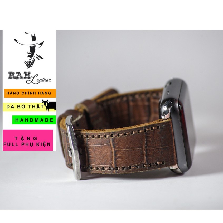 Dây Apple Watch , iWatch , iphone Watch da bò RAM Leather classic 1928