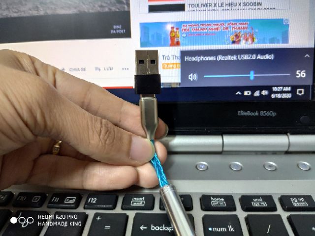 Jack chuyển USB to Type C nhận DAC cho Máy tính và Laptop