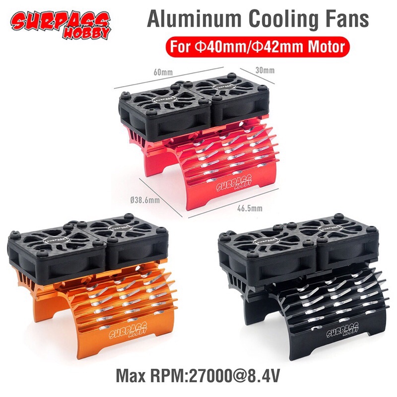 Quạt tản nhiệt tốc độ cao 40/42mm Motor 4068 4074 4268 4274 1/8 RC
