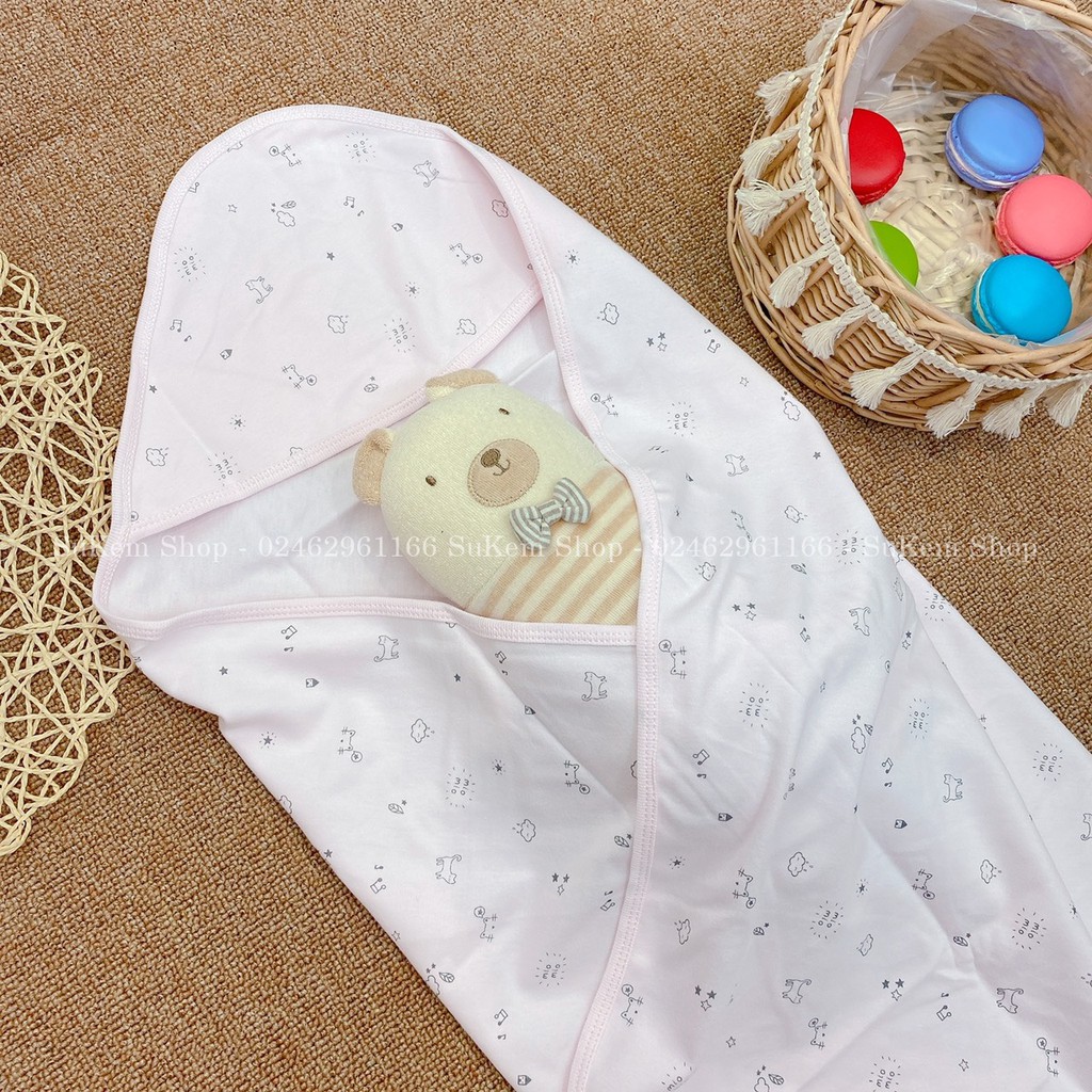 Ủ Choàng Mio - Chất Liệu Cotton Mỏng Cho Bé Sơ Sinh Đên 6 Tháng