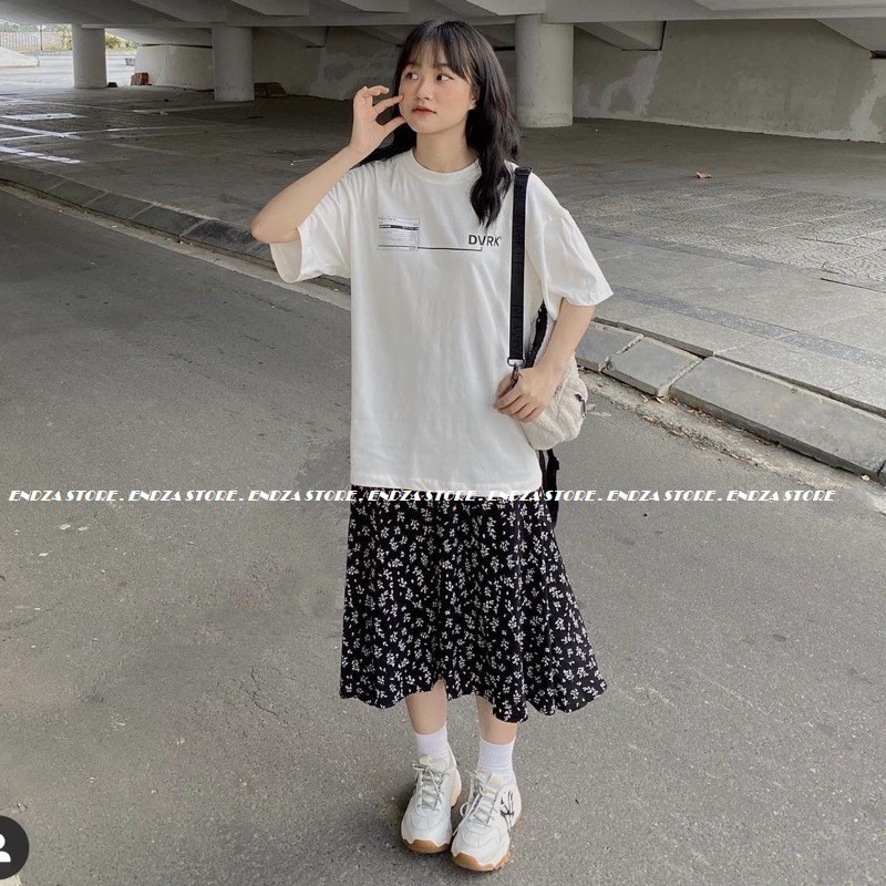💓Chân váy voan hoa nhí mảnh dáng dài hai lớp, Chân Váy Midi Dáng Chữ A Hàn Quốc💓 - ENDZA STORE | BigBuy360 - bigbuy360.vn