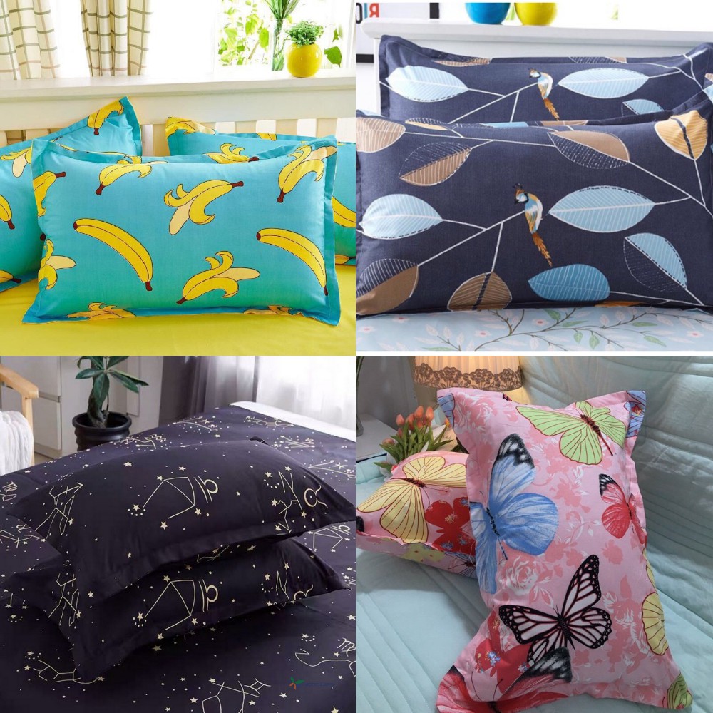 Vỏ gối nằm Beladies - Áo gối đầu nằm ngủ Poly cotton 45x65 cm có khóa kéo dễ giặt, phù hợp với ruột gối 40x60 cm
