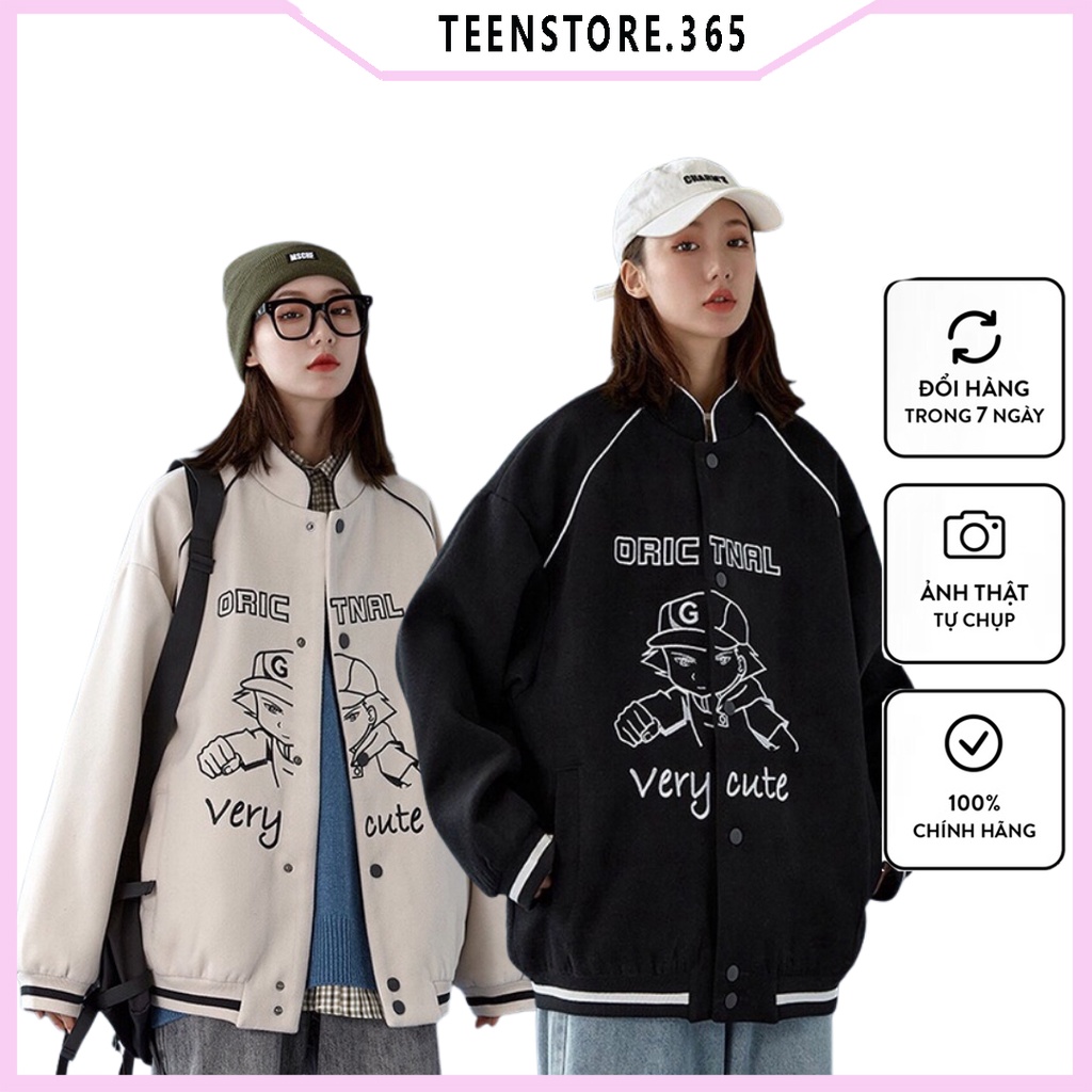 Áo Bomber  Unisex  2 Màu Chất Nỉ Ngoại Áo Khoác Ulzzang basic M784 Teenstore.365