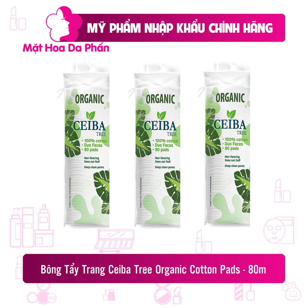 [SIÊU HOT] Bông Tẩy Trang Ceiba Tree Organic Cotton Pads - 80M