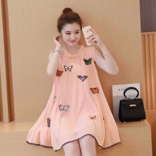 ĐẦM SUÔNG CHỮ A PHỐI TÚI THÊU MÈO