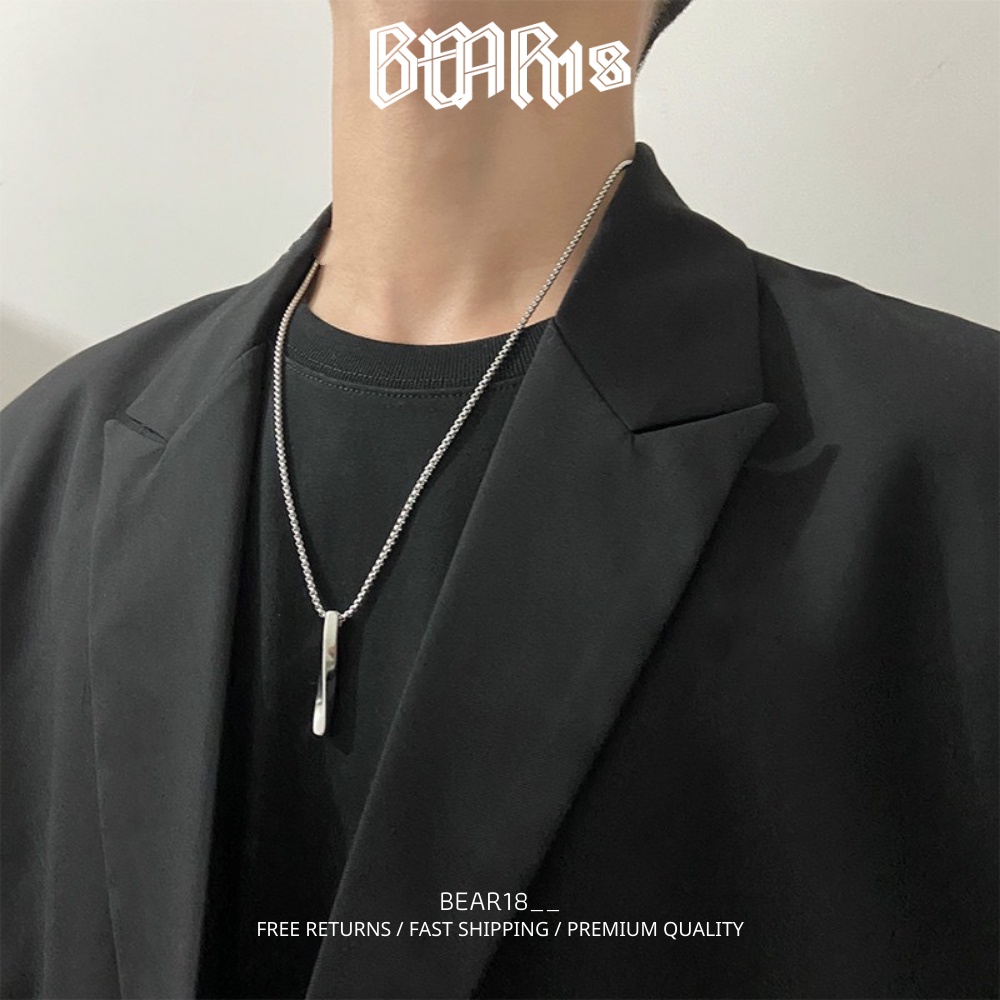 ( FULL SIZE ) Dây chuyền bạc thép titan không gỉ phong cách streetwear cá tính phù hợp cho nam và nữ BEAR18 - VC108
