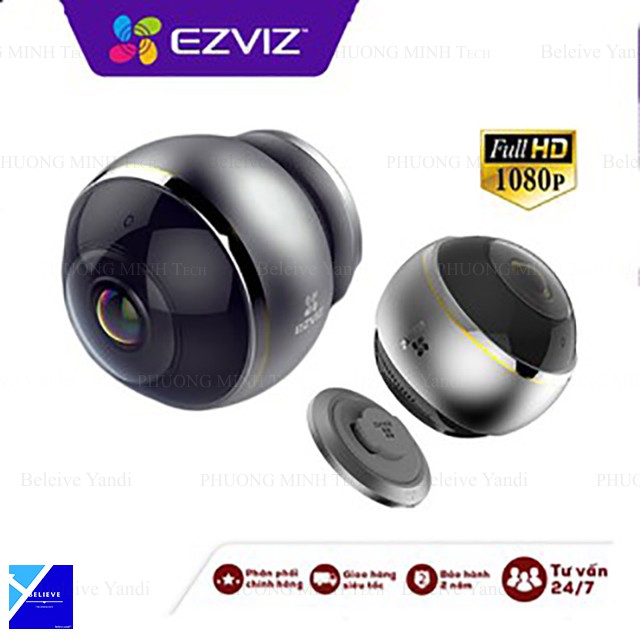 CAMERA Giám Sát Wifi Không Dây Ngoài Trời EZVIZ C6P (CS-CV346-A0-7A3WFR) FULL HD 1080P-Believe Yandi