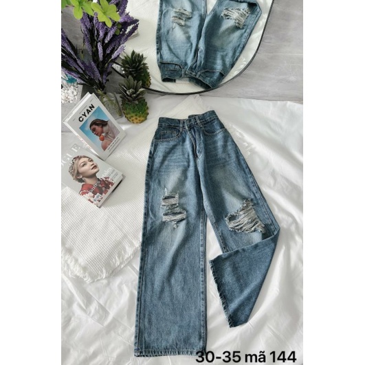 Quần Beggy Jean Nữ Lưng cao Bigsize Đến 80kg .Hàng VNXK. #144. Huynhsen Shop