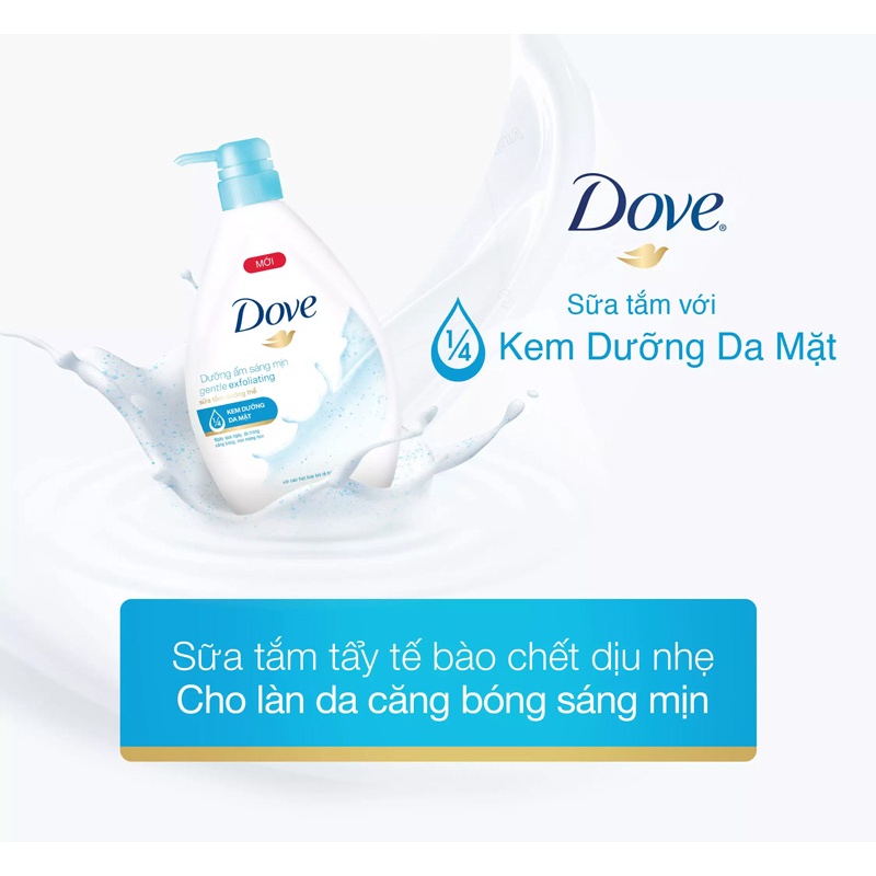 Sữa Tắm Dưỡng Thể Dove Dưỡng Ẩm Sáng Mịn Chai 530g