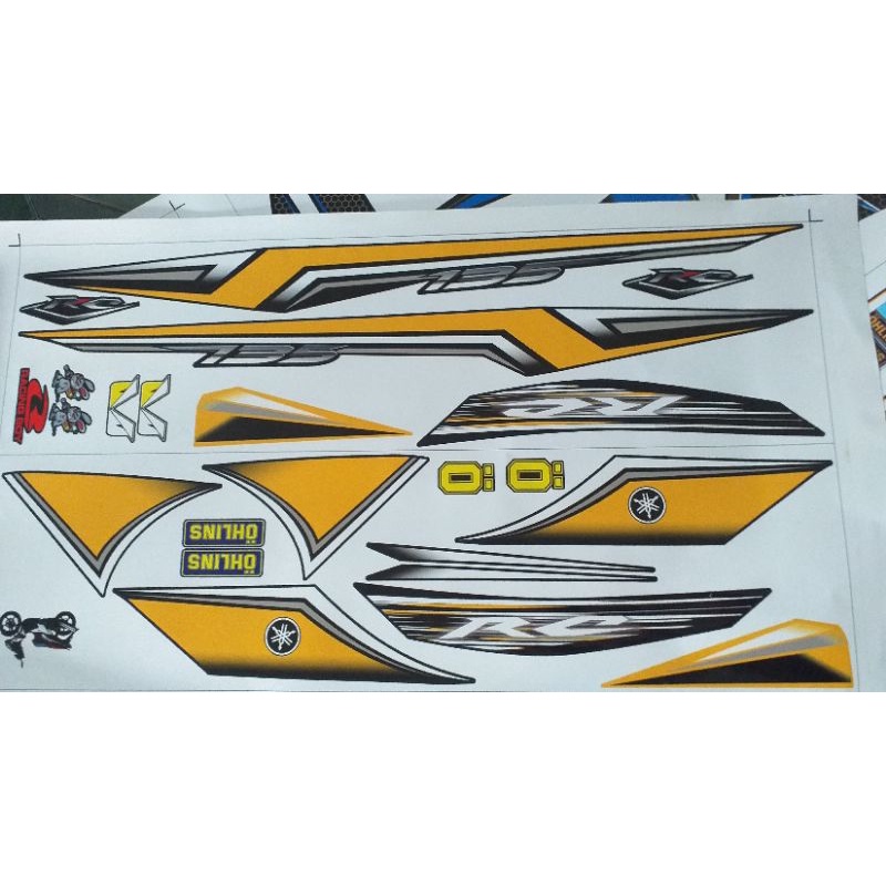 Tem rời dán xe novo4 vàng đen