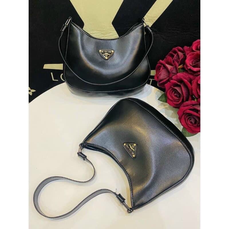 Túi xách kẹp nách pra da size 25cm