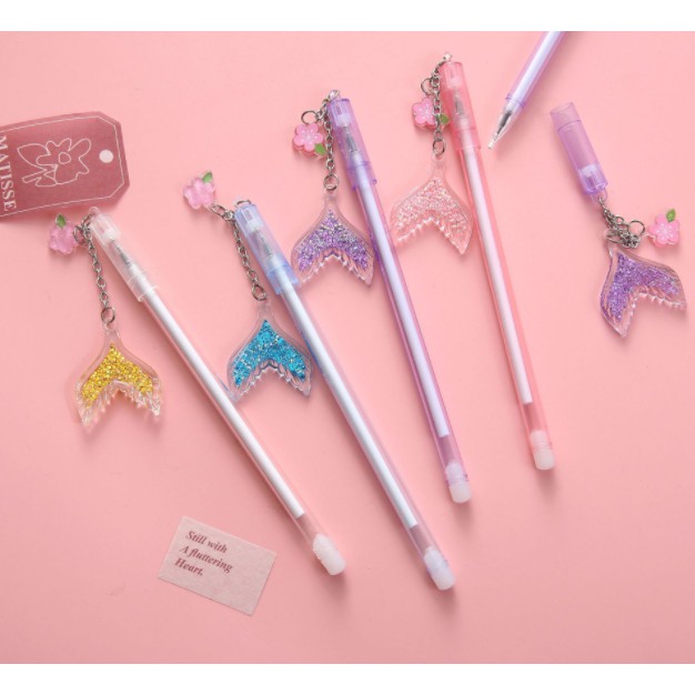 Bút kim tuyến tiên cá đuôi cá BKT33 bút con sứa bút cute bút dễ thương