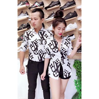 ÁO SƠ MI LỤA NAM NỮ, ÁO ĐÔI CAO CẤP - LỤA MỀM CHỐNG NHẮN SN02