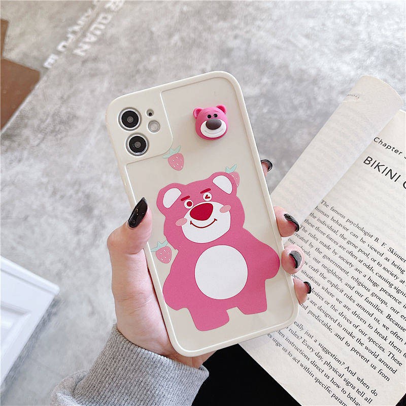 Dễ Thương Ốp Lưng Hình Gấu Đáng Yêu Cho Iphone 7plus 6s 8 Phone Case Apple 11 12promax Mềm