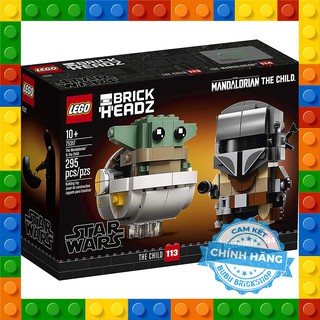 Lego  Brick Headz 75317 - The Mandalorian & The Child - Bộ xếp hình Lego Mandalorian & đứa trẻ