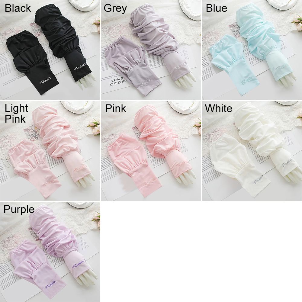 Đôi tay áo chống tia uv bằng lụa lạnh thời trang dành cho nam nữ đi xe đạp