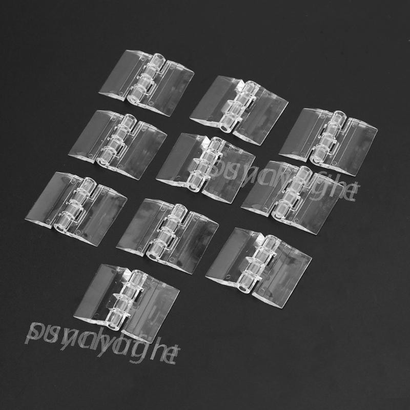 Set 10 Bản Lề Nhựa Acrylic Trong Suốt