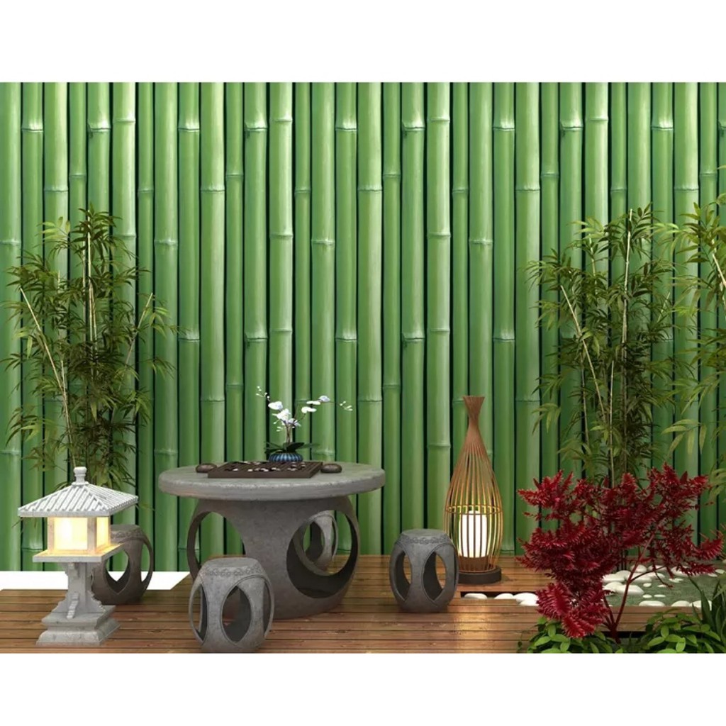1 mét giấy dán tường cây tre xanh - khổ rộng 45cm có keo sẵn | BigBuy360 - bigbuy360.vn