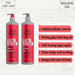 Dầu gội chính hãng ❣️ SALE ❣️ Cặp dầu gội xả TIGI BED HEAD Đỏ 970ml