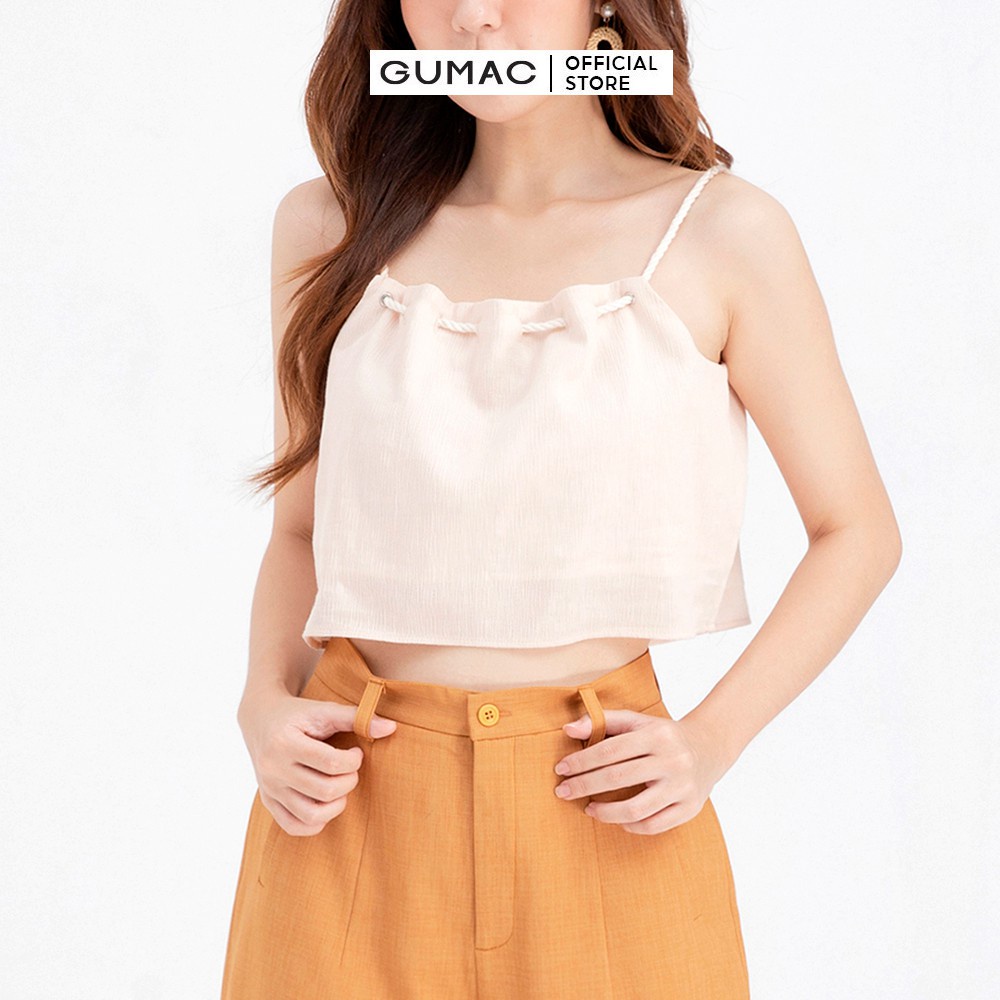 [Mã WABRGUM giảm 10% tối đa 30K đơn 99K] Áo sát nách đan dây GUMAC dáng croptop AB677 | BigBuy360 - bigbuy360.vn