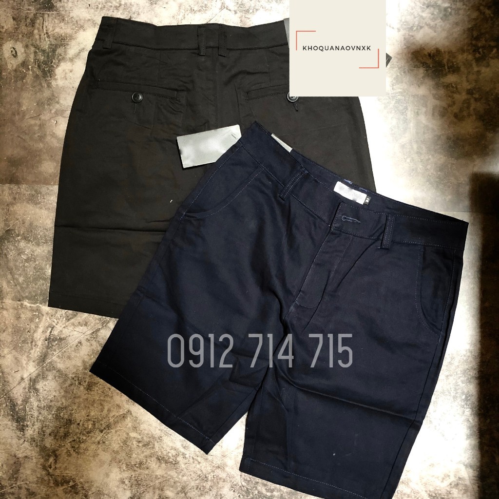 Quần short nam kaki công sở mềm mịn - thoáng mát - thời trang - 2 màu : Đen và tím than | BigBuy360 - bigbuy360.vn