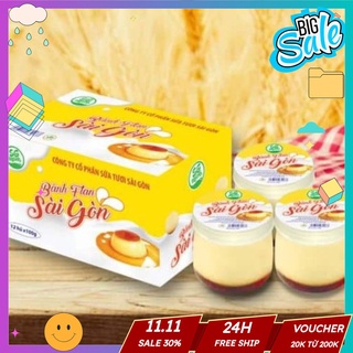 Bánh Flan SÀI GÒN - SgMilk - 1 Lốc 4 Hũ