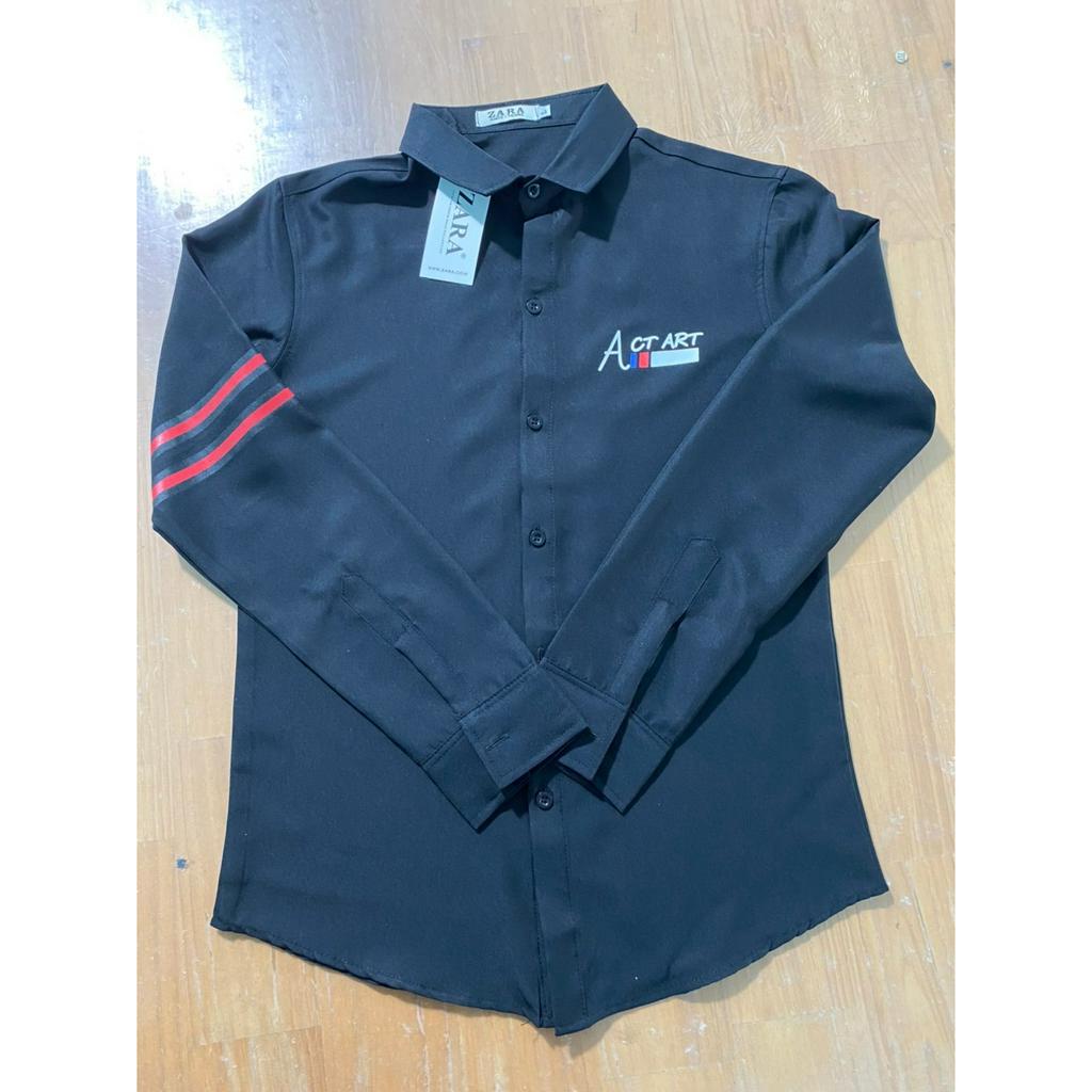 ÁO SƠ MI NAM QUỐC DÂN TAY DÀI IN CHỮ NGỰC +VẠT ÁO, VẢI DÀY DẶN, MỀM MỊN, THOÁNG MÁT, SIZE M-6XL TỪ 40-90KG