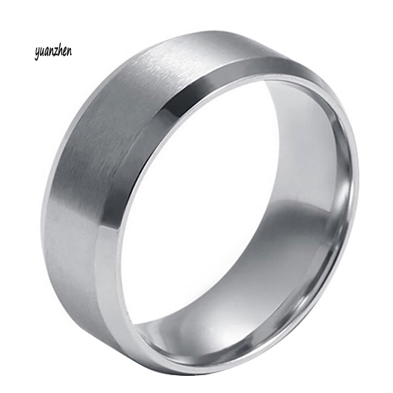 Nhẫn Thép Titan Mạ Vàng 18K Kích Thước 8mm Có Size US 5-14 Cho Nam Nữ