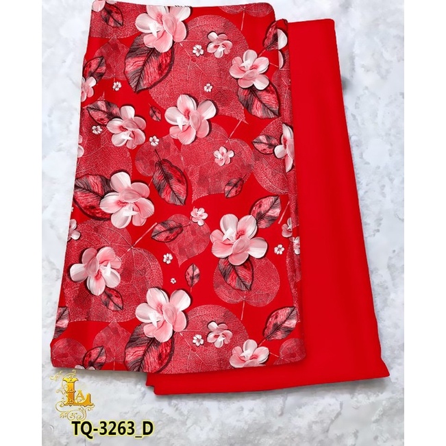 Vải may áo dài hoa đều siêu đẹp