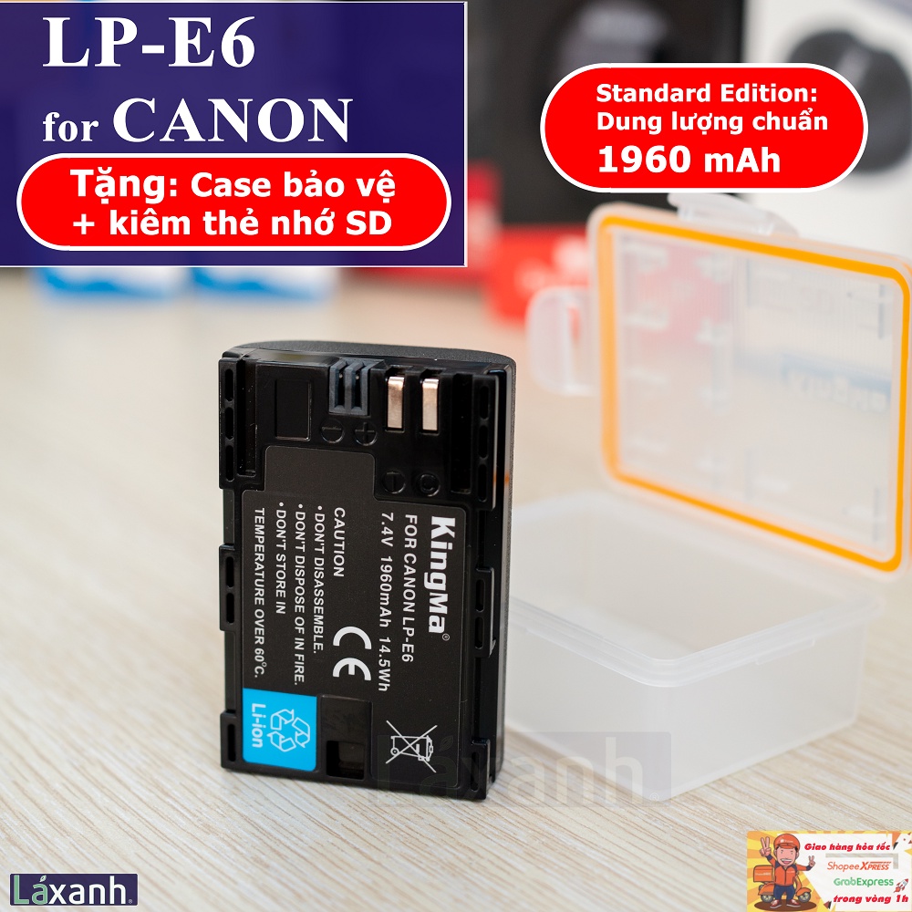 Canon LP-E6 | Pin sạc máy ảnh Canon EOS R R5 R6 5D 6D 7D 60D 70D 80D 90D XC10 XC15 FB LP-E6 LPE6 LPE6NH LP E6 E6N LP-E6N