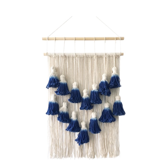 Mành macrame phối màu
