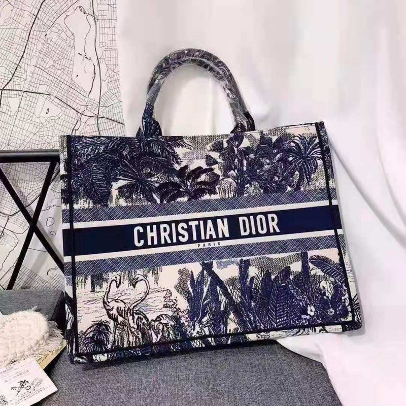 Túi xách CHRISTIAN D hai mặt họa tiết phối màu độc đáo