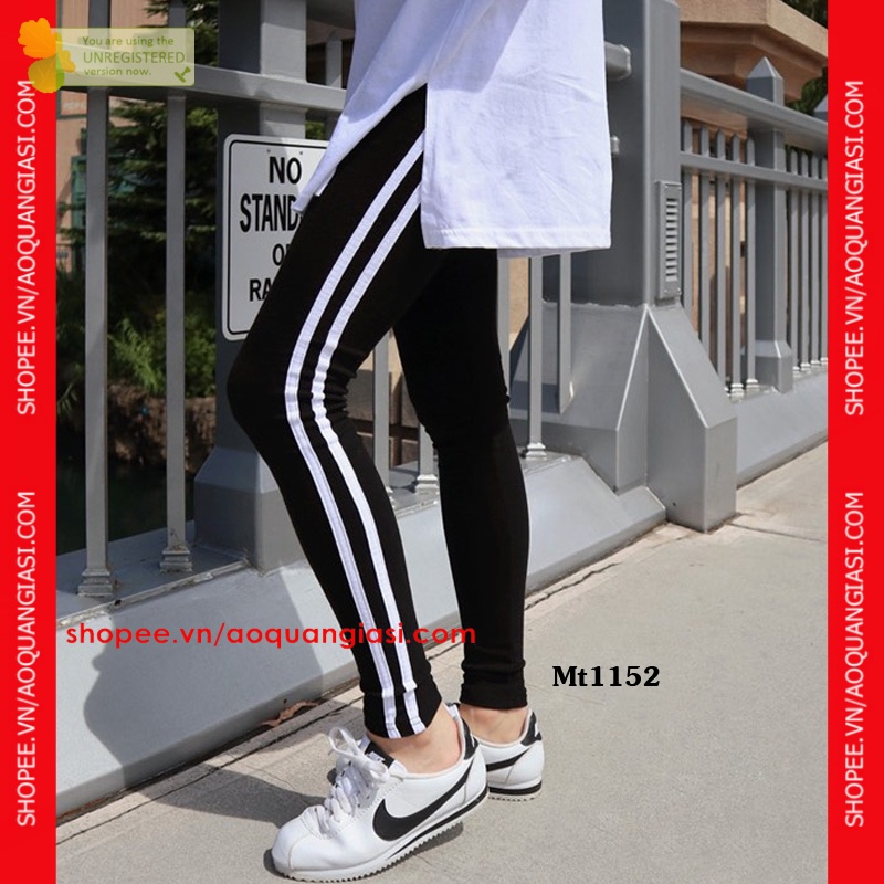 Quần legging Nữ 2 Sọc Vừa Cá Tính Mt1152 (dưới 50 kg) aoquangiasi.com